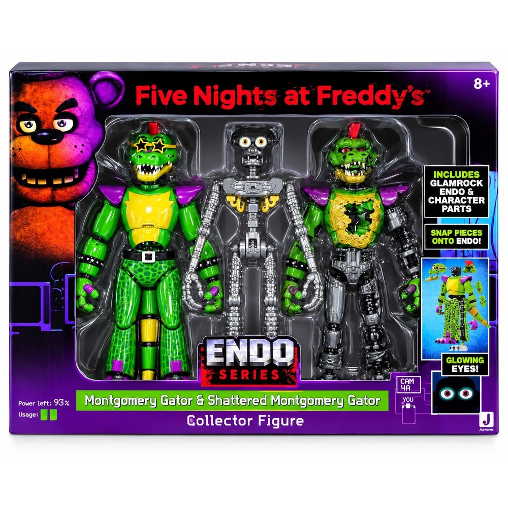Five Nights at Freddy's Montgomery Gator Shattered Endo Series Figure Set NEW